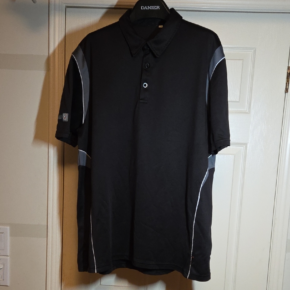 McDonald's Black Polo with Gray Contrast Panels